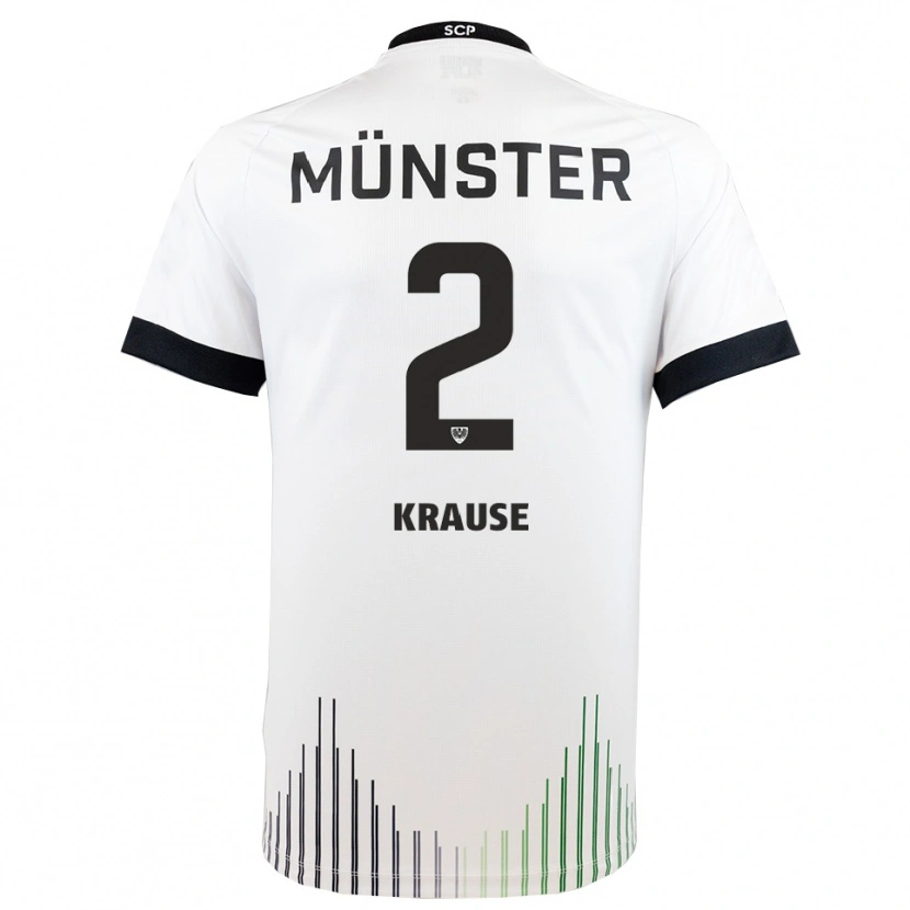 Danxen Hombre Camiseta Moritz Krause #2 Blanco Negro 2ª Equipación 2025/26 La Camisa