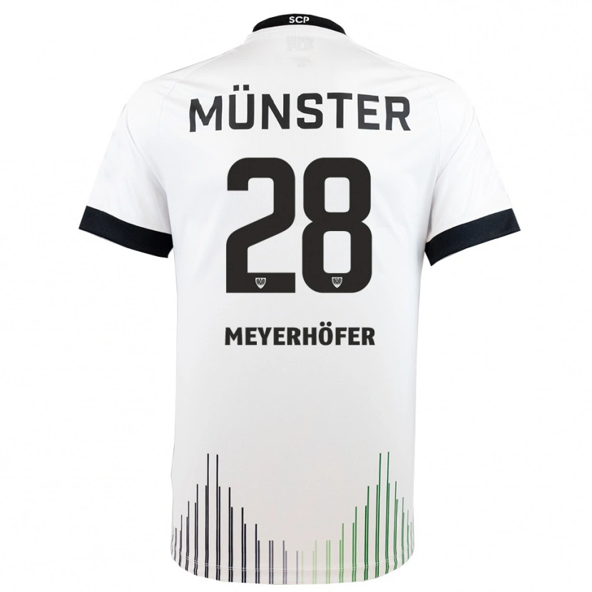Danxen Hombre Camiseta Marco Meyerhöfer #28 Blanco Negro 2ª Equipación 2025/26 La Camisa