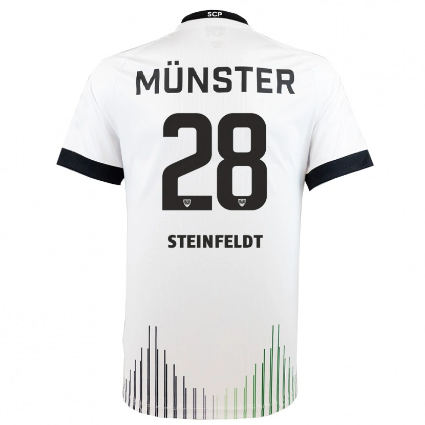 Danxen Hombre Camiseta Luca Steinfeldt #28 Blanco Negro 2ª Equipación 2025/26 La Camisa