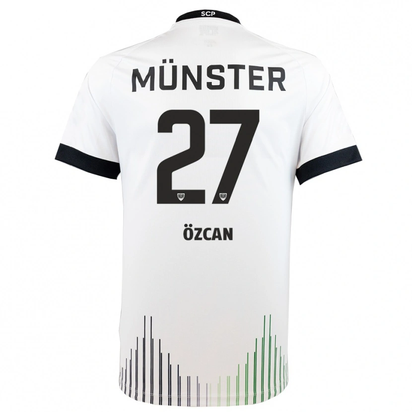 Danxen Hombre Camiseta Kenan Özcan #27 Blanco Negro 2ª Equipación 2025/26 La Camisa