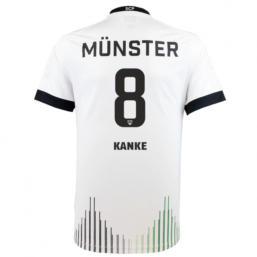 Danxen Hombre Camiseta Tim Kanke #8 Blanco Negro 2ª Equipación 2025/26 La Camisa