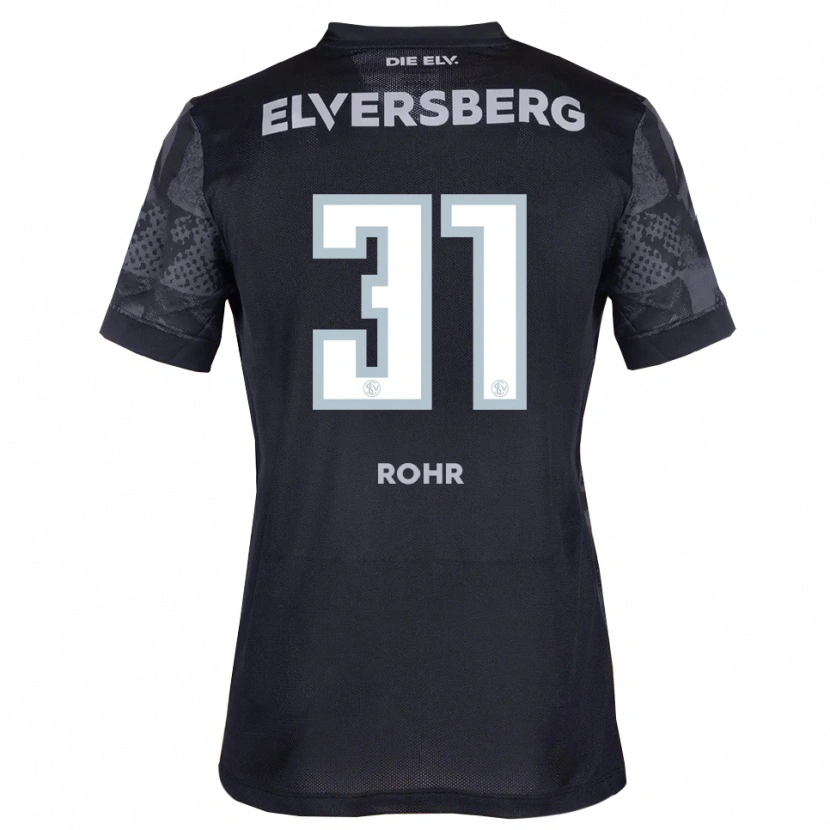 Danxen Hombre Camiseta Maximilian Rohr #31 Negro Gris 2ª Equipación 2025/26 La Camisa