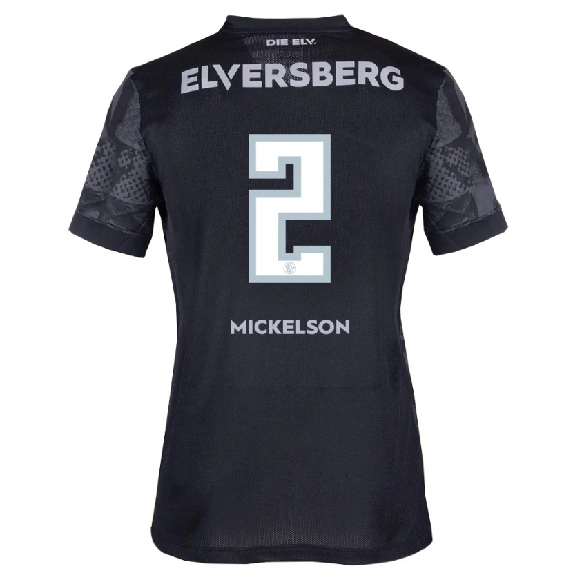 Danxen Hombre Camiseta Nicholas Mickelson #2 Negro Gris 2ª Equipación 2025/26 La Camisa