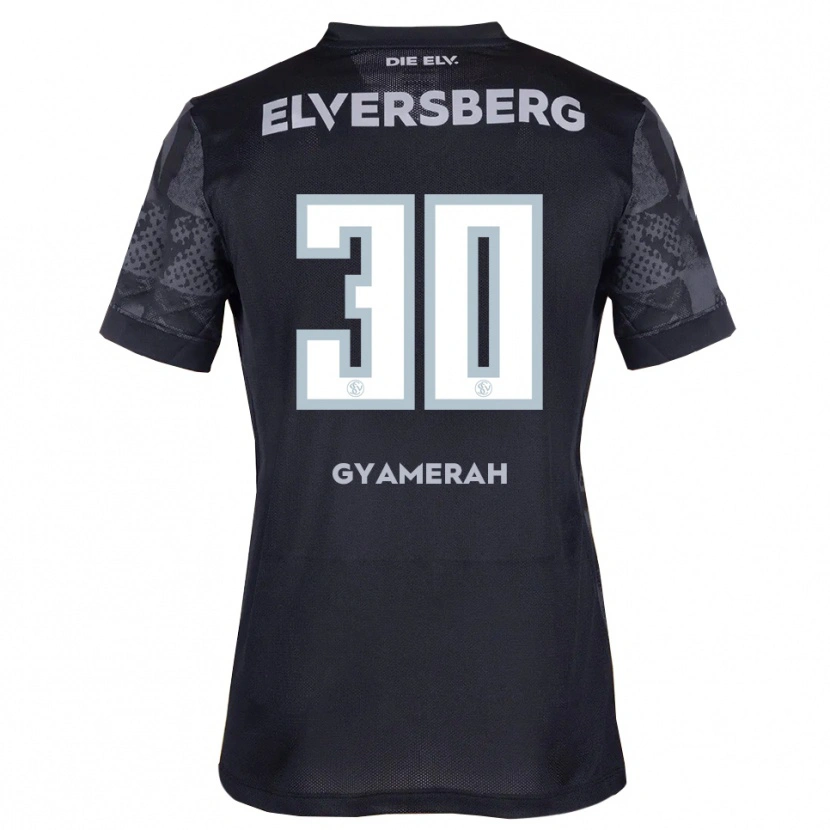 Danxen Hombre Camiseta Jan Gyamerah #30 Negro Gris 2ª Equipación 2025/26 La Camisa