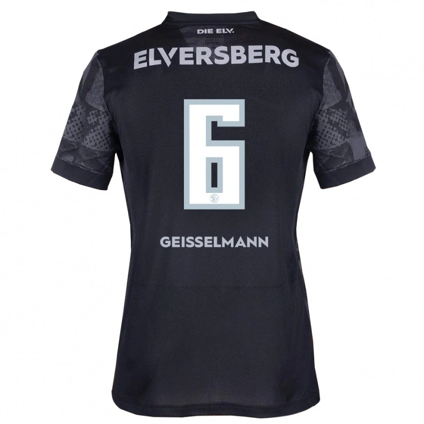 Danxen Hombre Camiseta Emil Geißelmann #6 Negro Gris 2ª Equipación 2025/26 La Camisa
