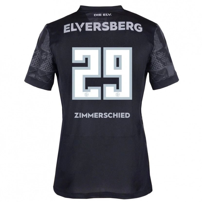 Danxen Hombre Camiseta Tom Zimmerschied #29 Negro Gris 2ª Equipación 2025/26 La Camisa