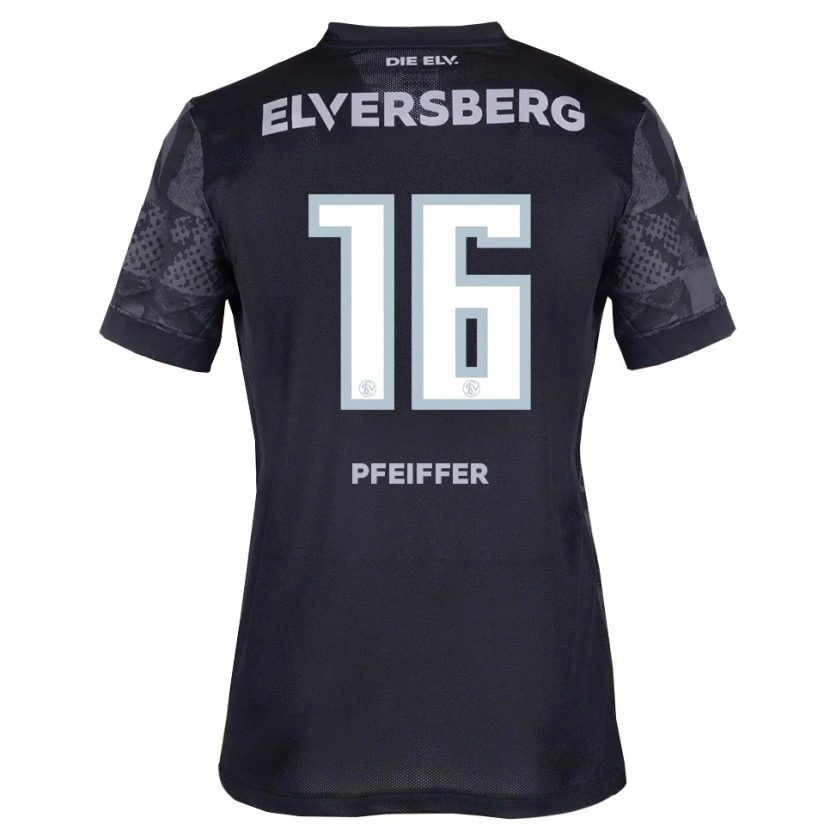 Danxen Hombre Camiseta Luca Pfeiffer #16 Negro Gris 2ª Equipación 2025/26 La Camisa