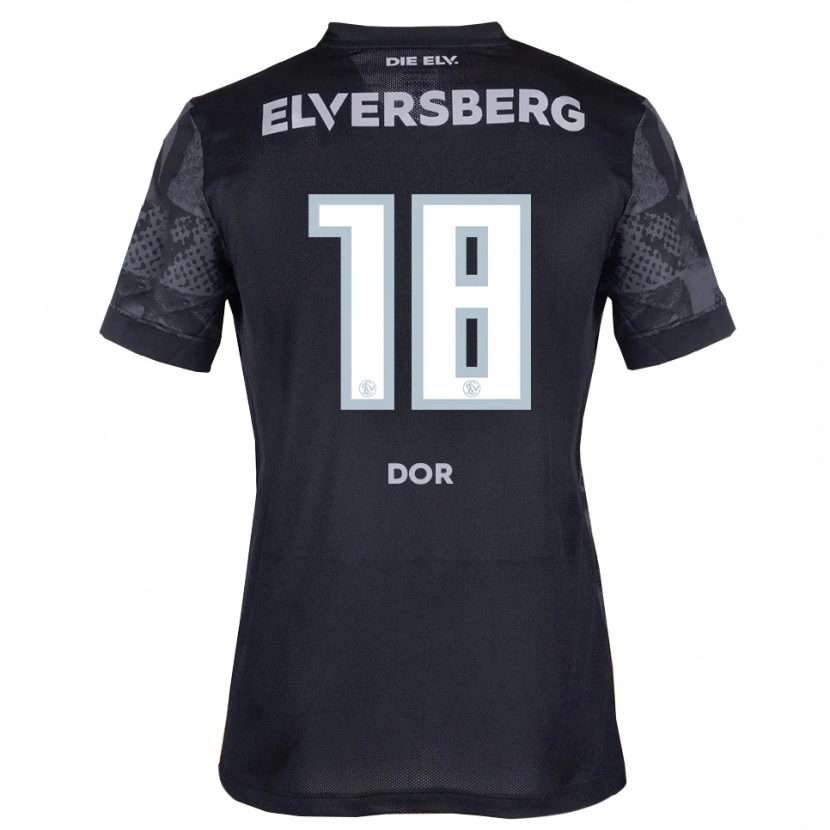 Danxen Hombre Camiseta Jibril Dor #18 Negro Gris 2ª Equipación 2025/26 La Camisa