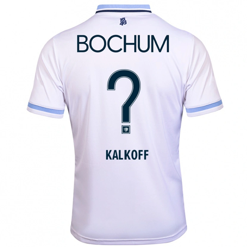 Danxen Hombre Camiseta Jona Kalkoff #0 Blanco Azul Cielo 2ª Equipación 2025/26 La Camisa
