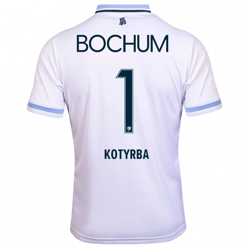 Danxen Hombre Camiseta Finn Kotyrba #1 Blanco Azul Cielo 2ª Equipación 2025/26 La Camisa