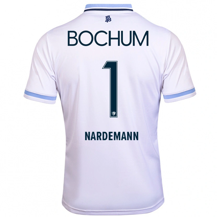Danxen Hombre Camiseta Kari Närdemann #1 Blanco Azul Cielo 2ª Equipación 2025/26 La Camisa