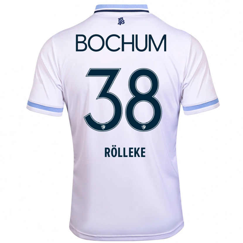 Danxen Hombre Camiseta Hugo Rölleke #38 Blanco Azul Cielo 2ª Equipación 2025/26 La Camisa