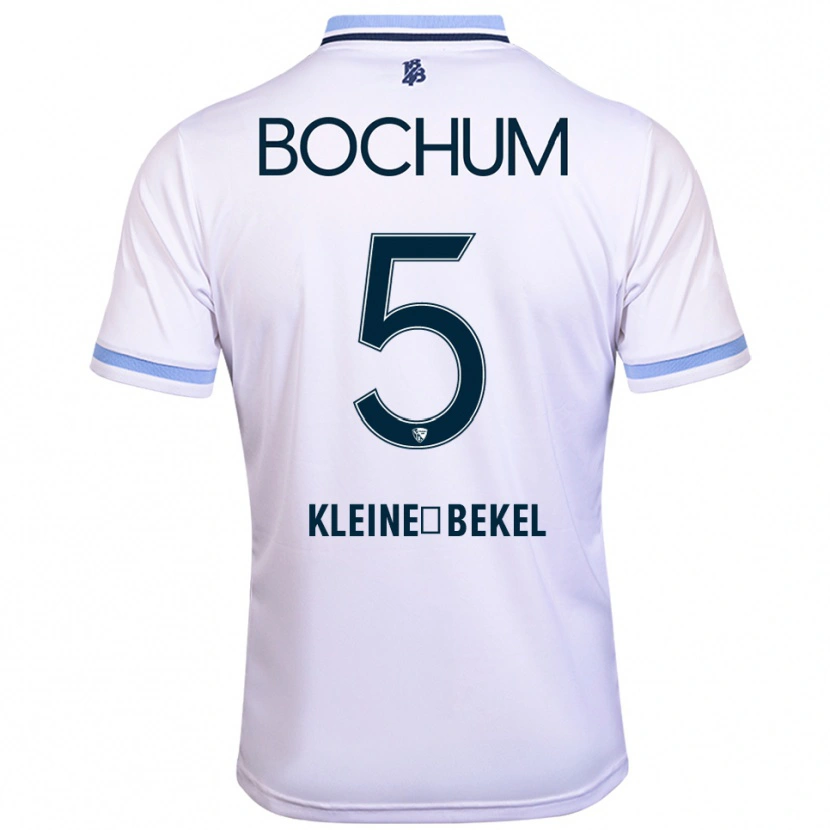 Danxen Hombre Camiseta Colin Kleine-Bekel #5 Blanco Azul Cielo 2ª Equipación 2025/26 La Camisa