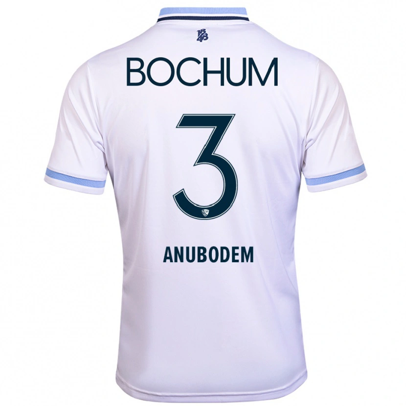 Danxen Hombre Camiseta Takang Anubodem #3 Blanco Azul Cielo 2ª Equipación 2025/26 La Camisa