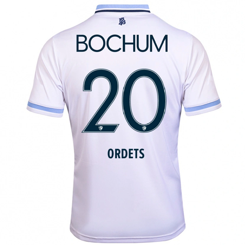 Danxen Hombre Camiseta Ivan Ordets #20 Blanco Azul Cielo 2ª Equipación 2025/26 La Camisa