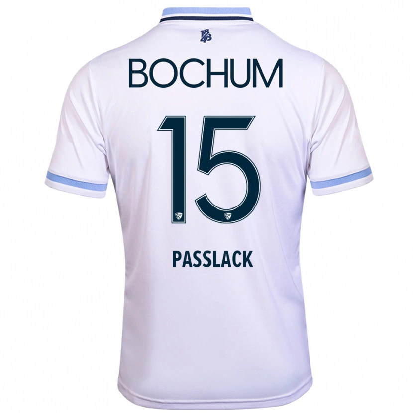 Danxen Hombre Camiseta Felix Passlack #15 Blanco Azul Cielo 2ª Equipación 2025/26 La Camisa