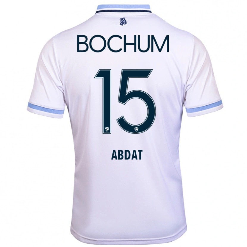 Danxen Hombre Camiseta Nicolas Abdat #15 Blanco Azul Cielo 2ª Equipación 2025/26 La Camisa