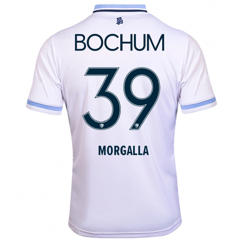 Danxen Hombre Camiseta Leandro Morgalla #39 Blanco Azul Cielo 2ª Equipación 2025/26 La Camisa