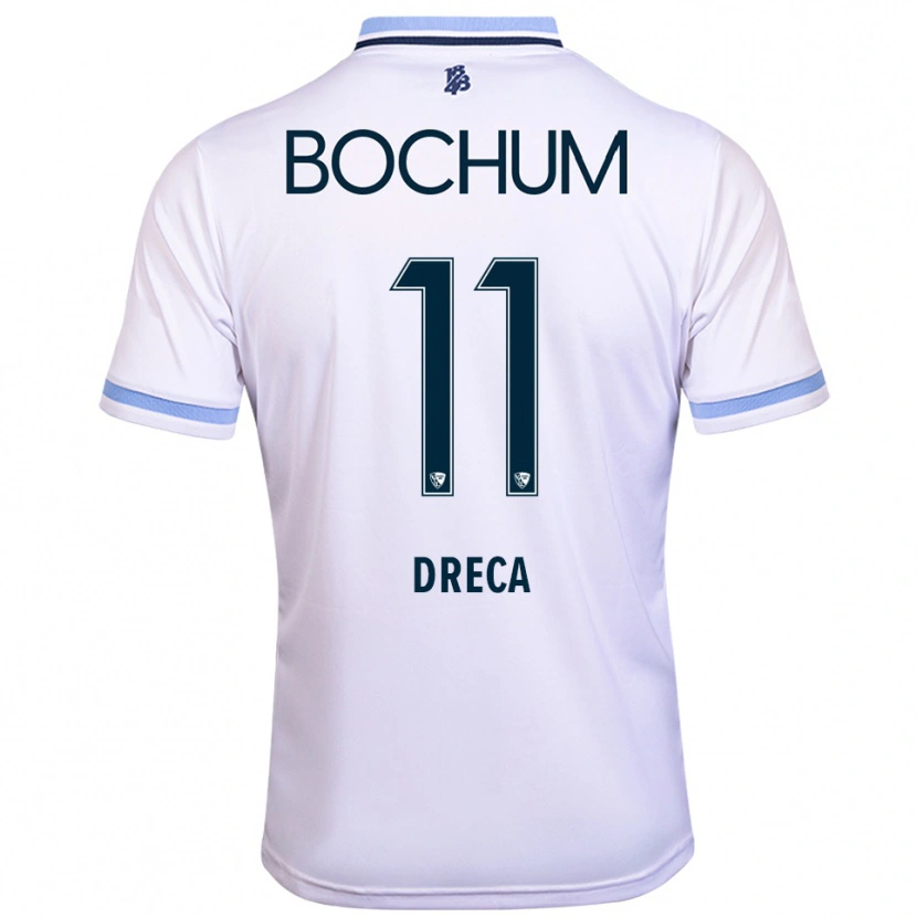 Danxen Hombre Camiseta Benjamin Dreca #11 Blanco Azul Cielo 2ª Equipación 2025/26 La Camisa