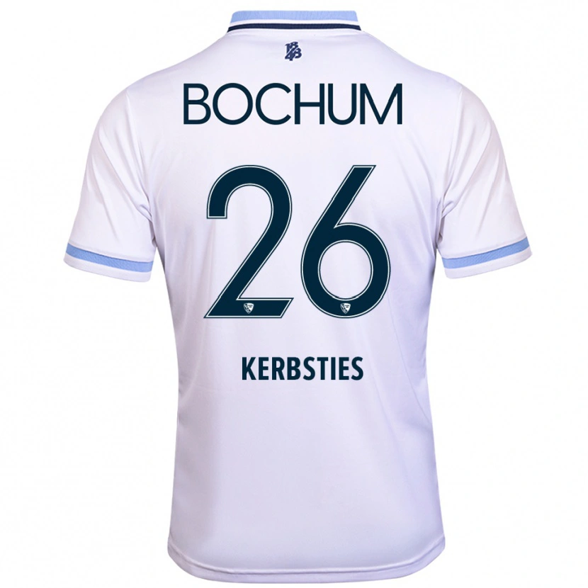 Danxen Hombre Camiseta Keanu Kerbsties #26 Blanco Azul Cielo 2ª Equipación 2025/26 La Camisa