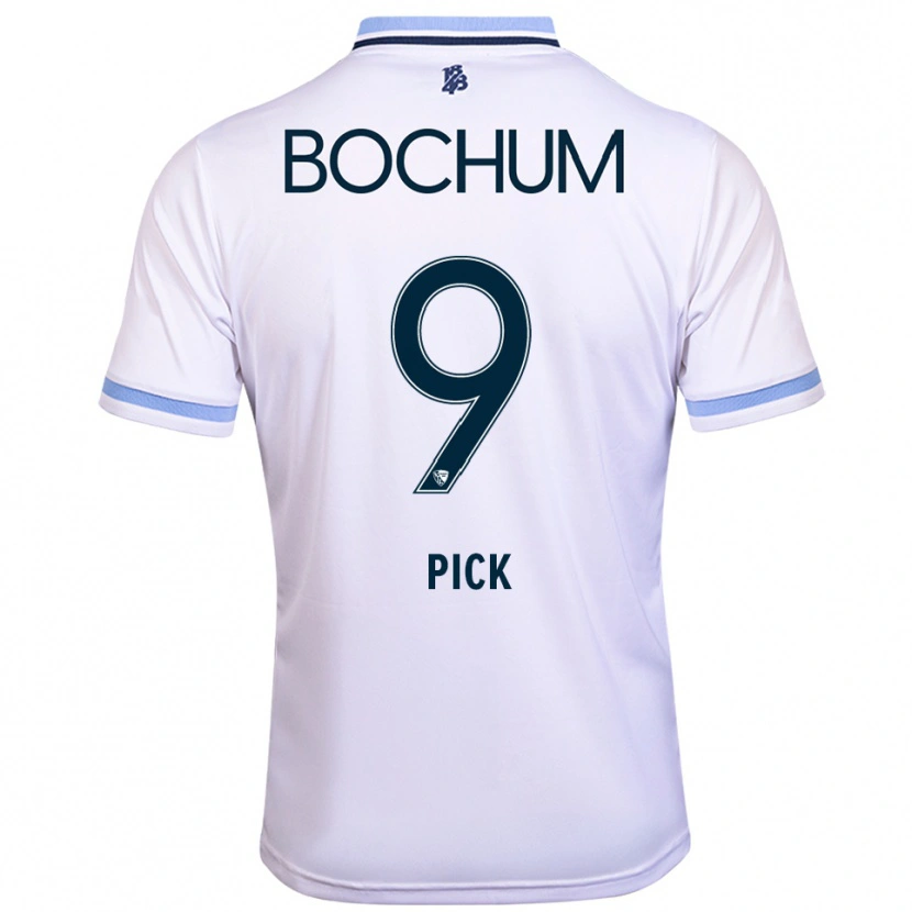 Danxen Hombre Camiseta Luis Pick #9 Blanco Azul Cielo 2ª Equipación 2025/26 La Camisa