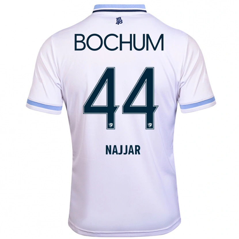 Danxen Hombre Camiseta Jamil Najjar #44 Blanco Azul Cielo 2ª Equipación 2025/26 La Camisa