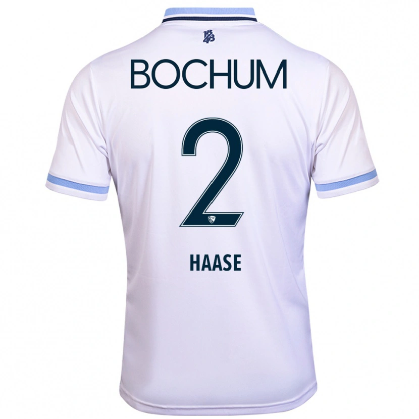Danxen Hombre Camiseta Antonia Haase #2 Blanco Azul Cielo 2ª Equipación 2025/26 La Camisa