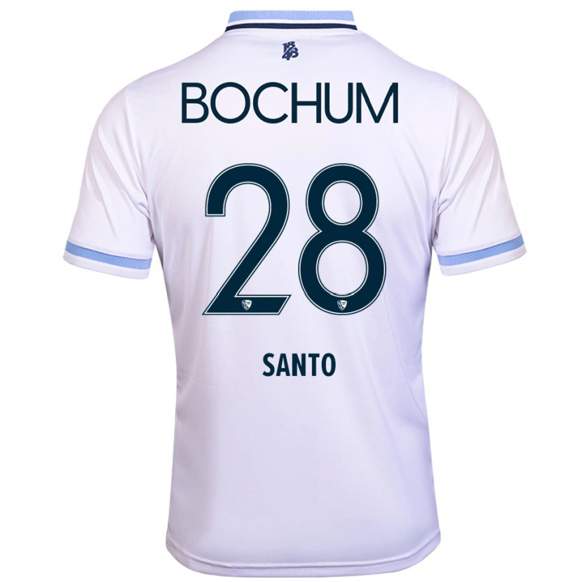 Danxen Hombre Camiseta Lumiere Santo #28 Blanco Azul Cielo 2ª Equipación 2025/26 La Camisa