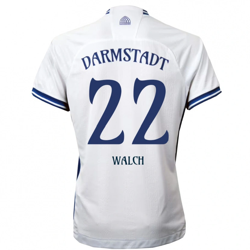 Danxen Hombre Camiseta Leon Walch #22 Blanco Azul 2ª Equipación 2025/26 La Camisa