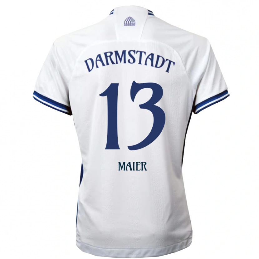 Danxen Hombre Camiseta Marcello Maier #13 Blanco Azul 2ª Equipación 2025/26 La Camisa