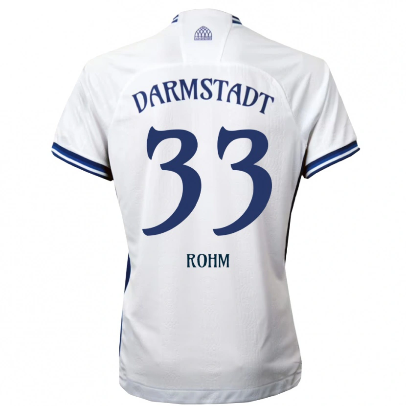 Danxen Hombre Camiseta Mareg Rohm #33 Blanco Azul 2ª Equipación 2025/26 La Camisa