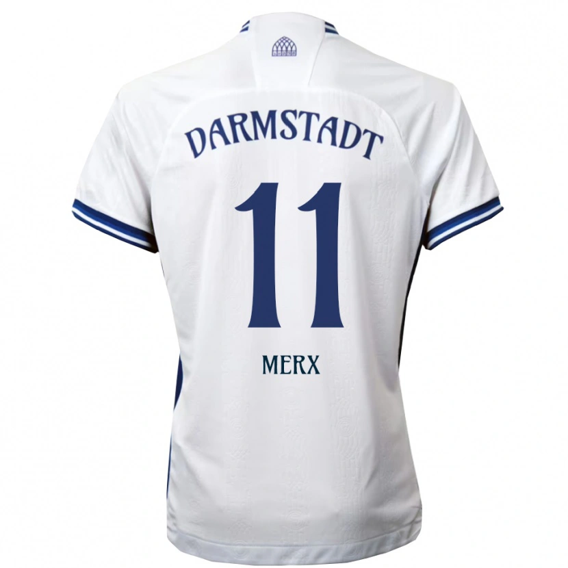 Danxen Hombre Camiseta Manolo Merx #11 Blanco Azul 2ª Equipación 2025/26 La Camisa