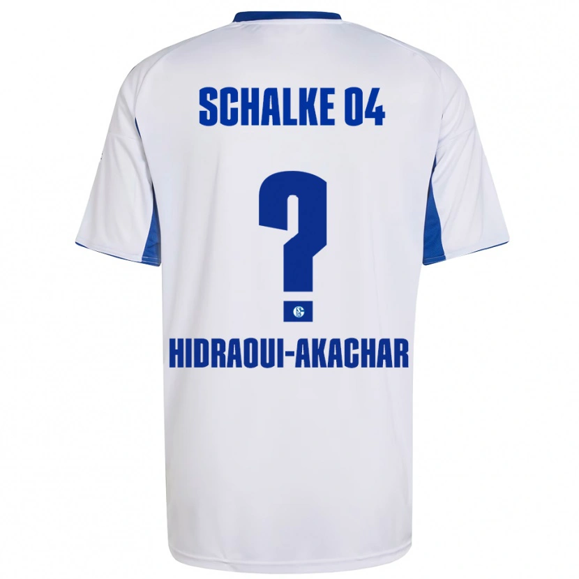 Danxen Hombre Camiseta Yassin Hidraoui-Akachar #0 Blanco Azul 2ª Equipación 2025/26 La Camisa