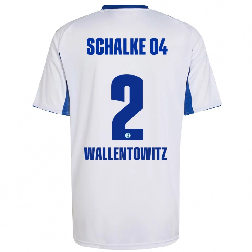 Danxen Hombre Camiseta Mika Wallentowitz #2 Blanco Azul 2ª Equipación 2025/26 La Camisa