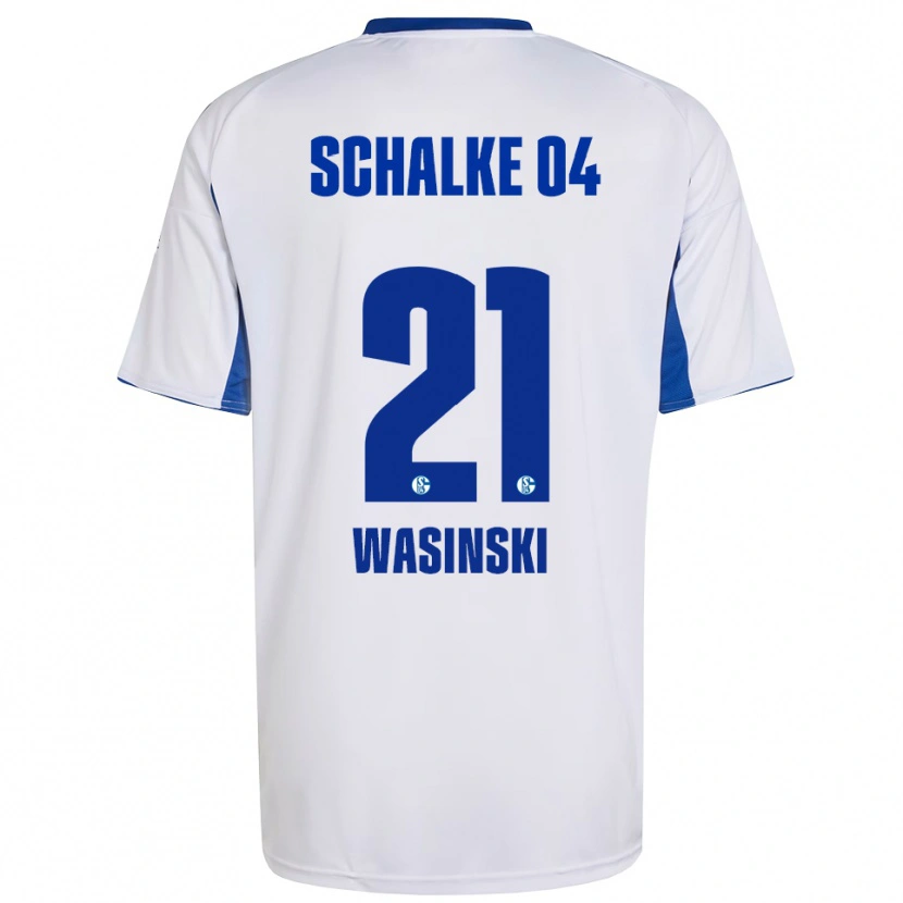 Danxen Hombre Camiseta Martin Wasinski #21 Blanco Azul 2ª Equipación 2025/26 La Camisa