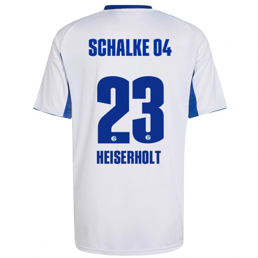 Danxen Hombre Camiseta Finn Heiserholt #23 Blanco Azul 2ª Equipación 2025/26 La Camisa