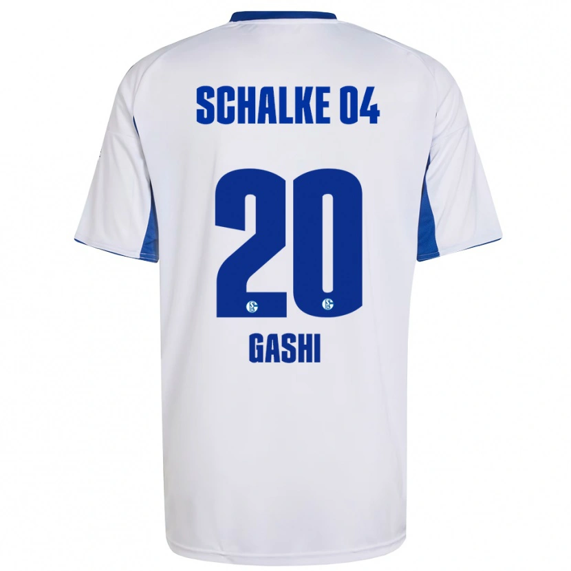Danxen Hombre Camiseta Edion Gashi #20 Blanco Azul 2ª Equipación 2025/26 La Camisa