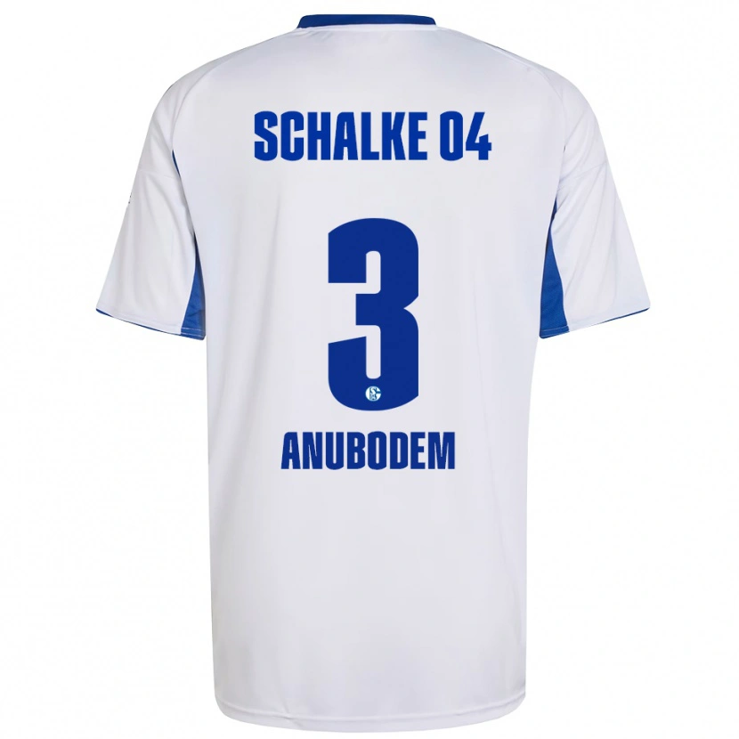 Danxen Hombre Camiseta Ngufor Anubodem #3 Blanco Azul 2ª Equipación 2025/26 La Camisa