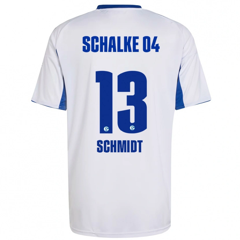 Danxen Hombre Camiseta Sophie Schmidt #13 Blanco Azul 2ª Equipación 2025/26 La Camisa
