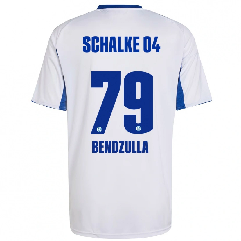 Danxen Hombre Camiseta Leonie Bendzulla #79 Blanco Azul 2ª Equipación 2025/26 La Camisa