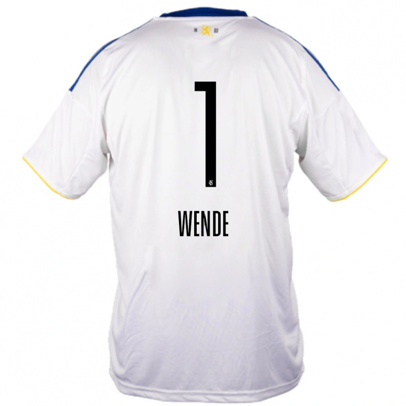 Danxen Hombre Camiseta Johanna Wende #1 Blanco Azul Amarillo 2ª Equipación 2025/26 La Camisa