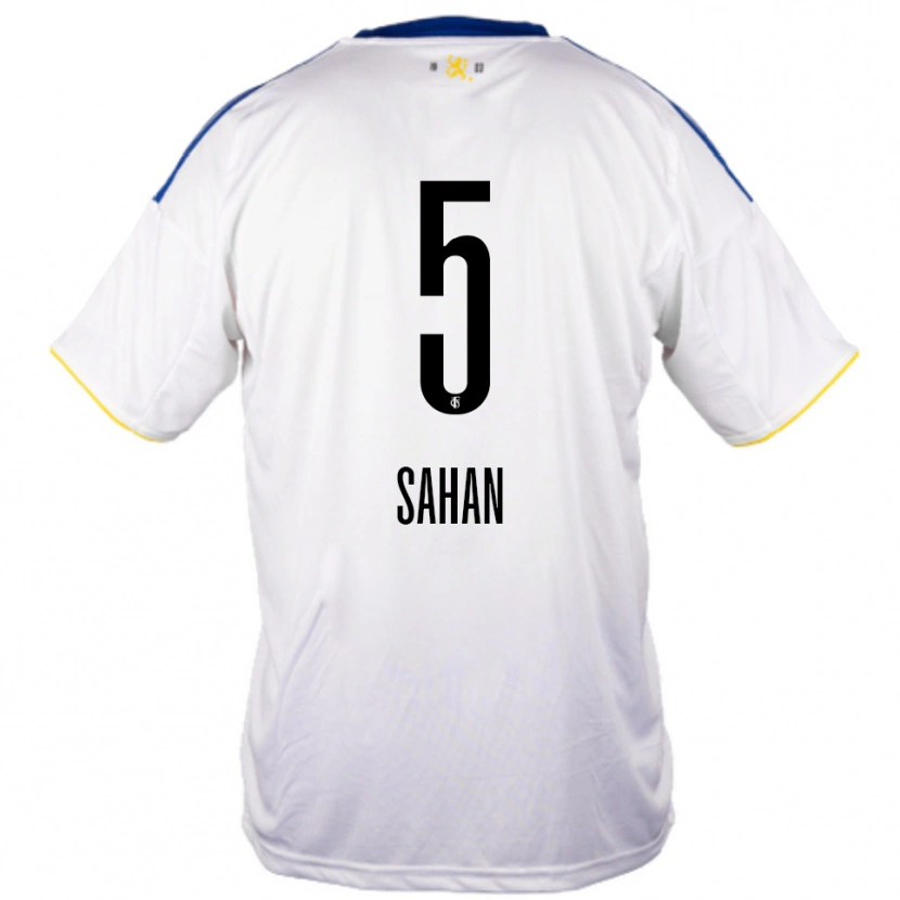 Danxen Hombre Camiseta Vakkas Sahan #5 Blanco Azul Amarillo 2ª Equipación 2025/26 La Camisa