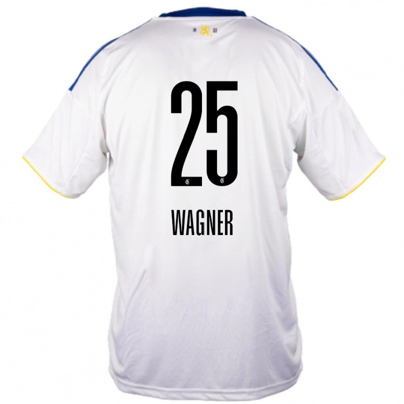 Danxen Hombre Camiseta Allison Wagner #25 Blanco Azul Amarillo 2ª Equipación 2025/26 La Camisa