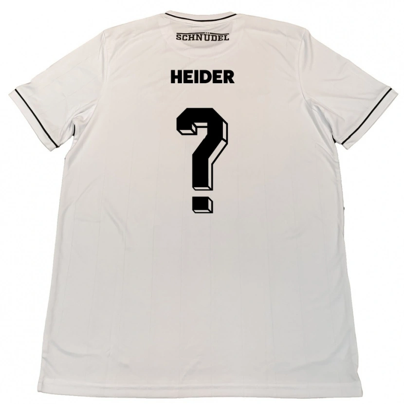 Danxen Hombre Camiseta Antonia Heider #0 Blanco Negro 2ª Equipación 2025/26 La Camisa