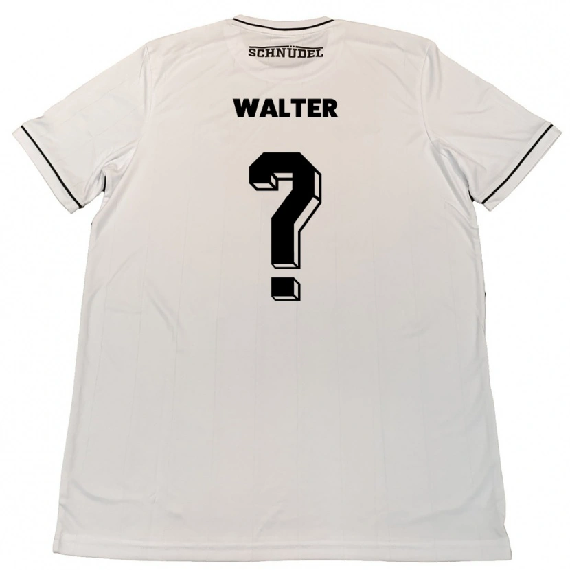 Danxen Hombre Camiseta Marilina Walter #0 Blanco Negro 2ª Equipación 2025/26 La Camisa