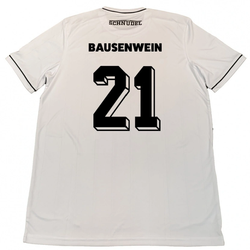 Danxen Hombre Camiseta Lauris Bausenwein #21 Blanco Negro 2ª Equipación 2025/26 La Camisa