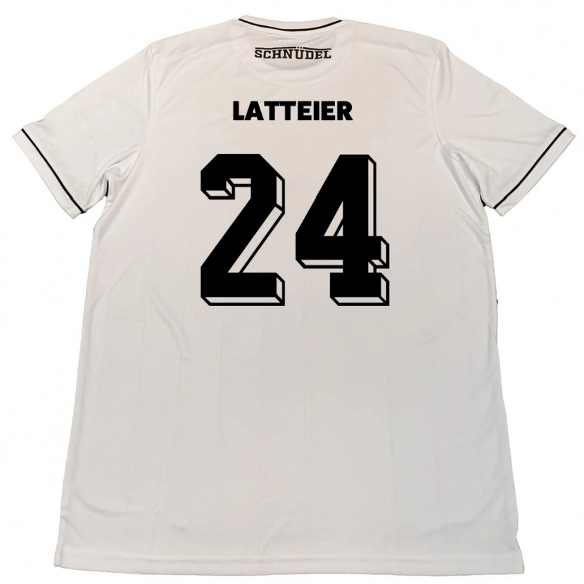 Danxen Hombre Camiseta Tim Latteier #24 Blanco Negro 2ª Equipación 2025/26 La Camisa