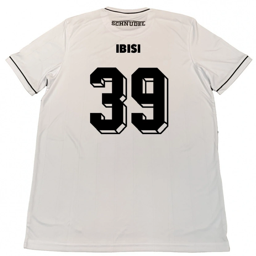 Danxen Hombre Camiseta Altin Ibisi #39 Blanco Negro 2ª Equipación 2025/26 La Camisa
