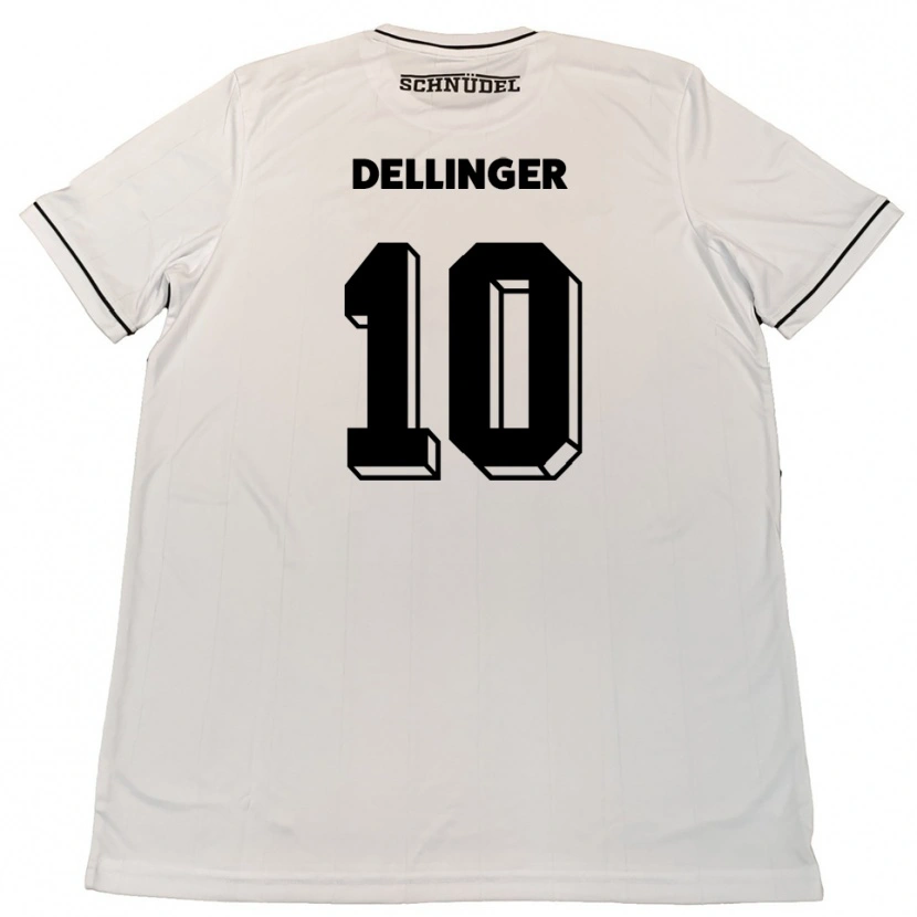 Danxen Hombre Camiseta Michael Dellinger #10 Blanco Negro 2ª Equipación 2025/26 La Camisa