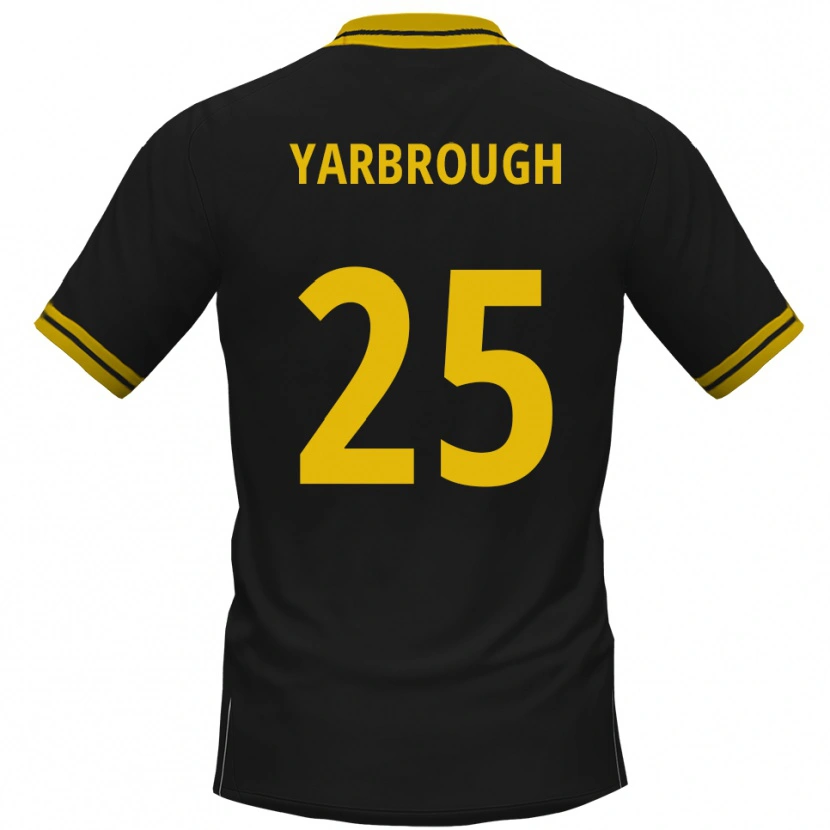 Danxen Hombre Camiseta Lamar Yarbrough #25 Negro Amarillo 2ª Equipación 2025/26 La Camisa